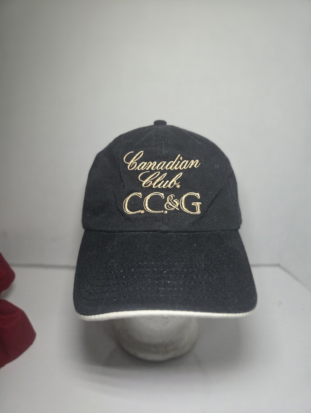 90s Vintage CC&G Canadian Club Black Embroidered Baseball Cap